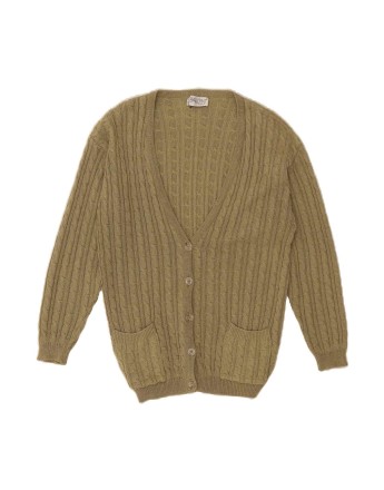 Vintage Cardigan Sweater UK 16 Large In Khaki