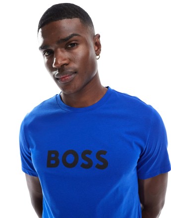 Boss chest logo t-shirt in blue