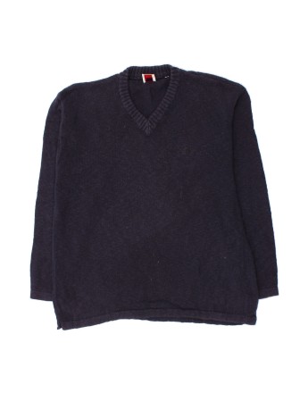 Vintage Levi's V-neck Jumper Sweater XL In Blue