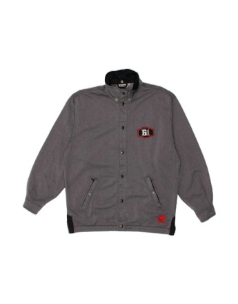 Vintage Lotto Tracksuit Top Jacket UK 36/38 Small In Grey